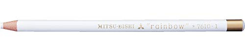 Mitsubishi Rainbow Water Soluble Pencil White ref 7610 (Single Pencil)