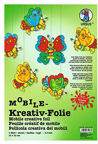 Bhr Ludwig Mobile-Fenster-Farbe Mehrfarbig Folie 23 x 33 cm 5 Blatt ideal für freihängende Mobiles