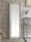 DOWNTON INTERIORS Tall Ornate AntIque White Dressing Wall Mirror with Bevelled Glass - Overall Size: 142cm x 47cm.