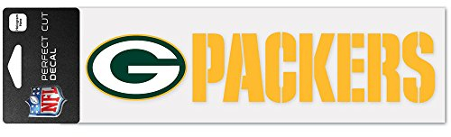 Wincraft NFL Green Bay Packers WCR48939014 perfekt geschnittene Aufkleber, 7,6 x 25,4 cm