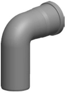 ATEC Abgas 87°-Bogen DN 80 Abgasrohr