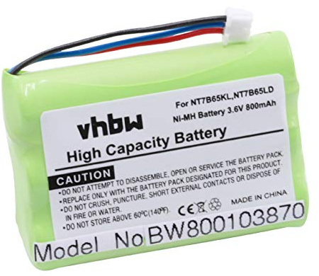 vhbw Akku kompatibel mit Auerswald Comfort Index DT20 | schnurlos Festnetz Telefon (800 mAh, 3,6 V, NiMH)