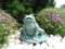 STEINFIGUREN SPICKER Steinfigur Frosch,128/4 Gartenfigur Steinguss Tierfigur Grün Patina