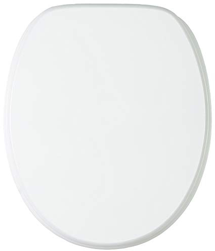 Soft Close Toilet Seat | Stable Hinges | Easy to Mount | Many Different Designs (White)