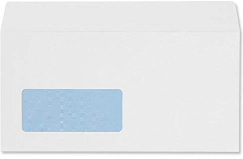 5 Star Office Envelopes Wallet Peel and Seal Window 100gsm White DL - Ref (Pack 500)