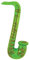 Henbrandt 1 x Verkleidung Kostümparty Aufblasbar 75cm Bunt Jazz Saxophon Grün