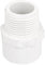 sourcingmap Raccords PVC Tuyau D'eau 32mm Mâle Fileté Droit De Tuyauterie Coupleur Blanc