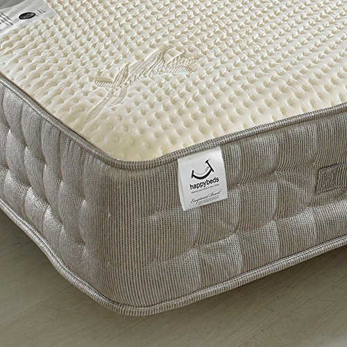 Memory Foam 2000 Pocket Sprung, Happy Beds Bamboo Vitality Medium Firm Tension Mattress with Reflex Foam - 4ft6 Double (135 x 190 cm)