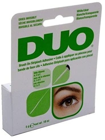 Duo Brush-On Adhesive White/ Clear W/Vitamins A-C-E 0.18oz (6 Pack)