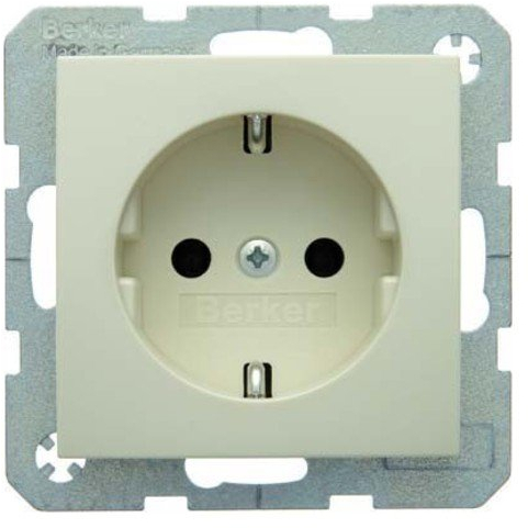 Berker SCHUKO-Steckdose ws/gl 47438982 B.1;B.3;B.7;S.1 Steckdose 4011334277569, Weiß