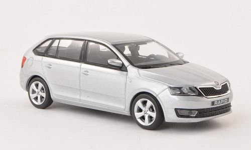 Skoda Rapid Spaceback, silber , 2013, Modellauto, Fertigmodell, Abrex 1:43