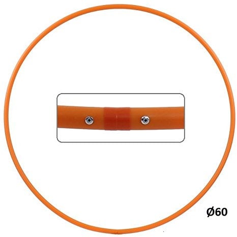 HOOPOMANIA Hula Hoop Rohling 16mm [60cm - orange] Kleiner Hula Hoop aus robustem HDPE