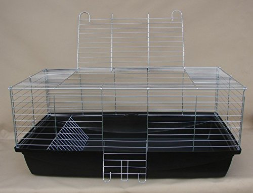 Nagerkäfig,Hasenkäfig,Meerschweinkäfig,Käfig,Rabbit,Zwergkaninchen ca. 100 x 54 x 43 cm schwarz