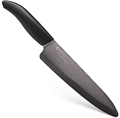 Kyocera Cuchillos de Cocinero, cerámica, Negro, 18 cm