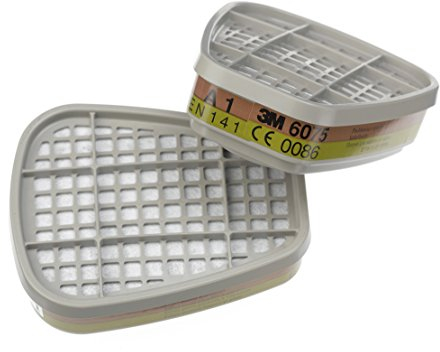 3M™ 6075 A1 Filtro para vapores orgánicos y formaldehído 8 filtros/caja - Unid: 8