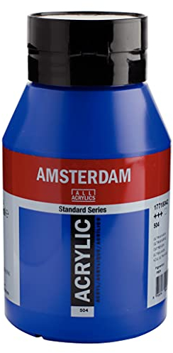 Amsterdam Bote de acrílico de la serie estándar 1000 ml Azul ultramar 504 (17715042)