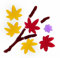 MagicGel Fensterbilder - Herbstblätter, Fensterdeko, Spiegeldeko