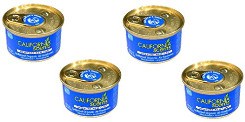 California Scents Spillproof Organic Air Freshener, Newport New Car, 1.5 Ounce Canister (Pack of 4)