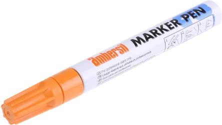 Ambersil 20383 Fibre Tipped Marker Pen, 15 ml, Orange