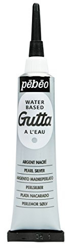 Peinture aqueuse tirage gutta d'argent au tissu Pebeo