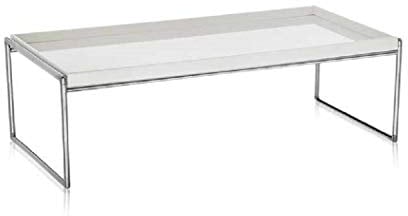 Kartell Trays Side Table Tavolino, PMMA, Bianco, 81 x 40 x 25 cm