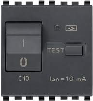 Vimar Serie Eikon - Interruttore magnetotermico differenziale 1 Polo+Neutro C10 10MA Eikon Grigio
