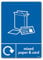 stika.co Mixed Paper & Card Recycling Bin Sticker – WRAP Compliant Self-Adhesive Vinyl Sign (A5-210 x 148mm) – BS EN ISO 7010 Standard – Recycle Now Label
