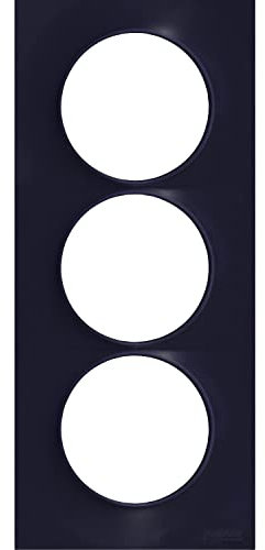 Schneider Electric - Odace Styl, plaque Anthracite 3 postes verticaux entraxe 57mm - S540716