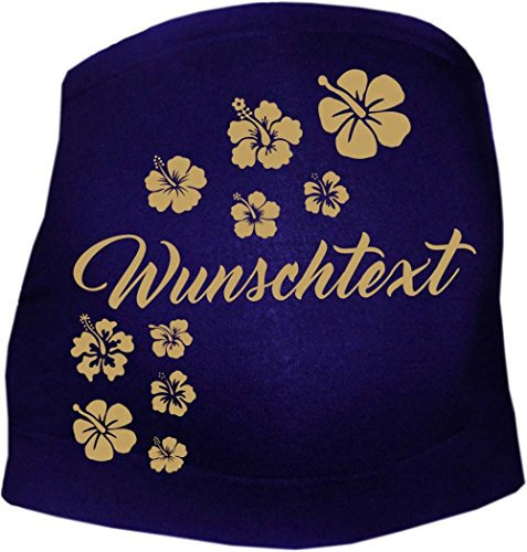 Bauchband (Farbe marine) (Größe M) mit Ihrem Wunschtext