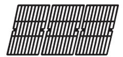 Music City Metals 63063 matt Gusseisen Grillrost Ersatz für Gas Grill Modell BBQ Tek gsf3016e, Set von 3