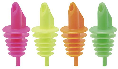 BILLY - Ausgiesser für 0,5-1,5 lt. Flaschen - Neonfarben - farblich gemischt - 12er pack - mit 5 Lamellen - Made in Germany