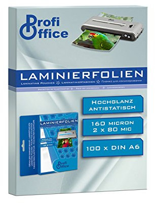 ProfiOffice® Laminierfolien, DIN A6, 2 x 80 Mikron, 100 Stück (19001)