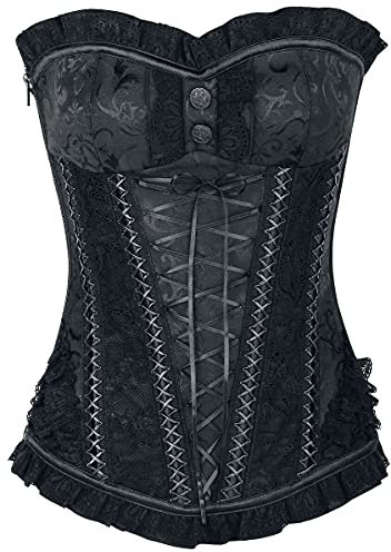 Bedroom Stories Crest Frauen Korsage schwarz S