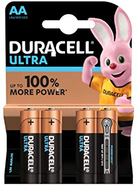 Duracell Ultra Power Typ AA Alkaline Batterien, 4er Pack