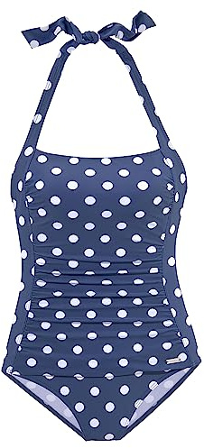 Lascana Damen Badeanzug in Neckholder-Form, Punkte