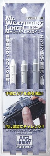 Mr. Hobby Weathering Liner Snow Colour Set # PP203