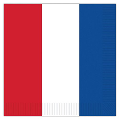 Beistle 58226 Serviettes de table Rouge/blanc/bleu