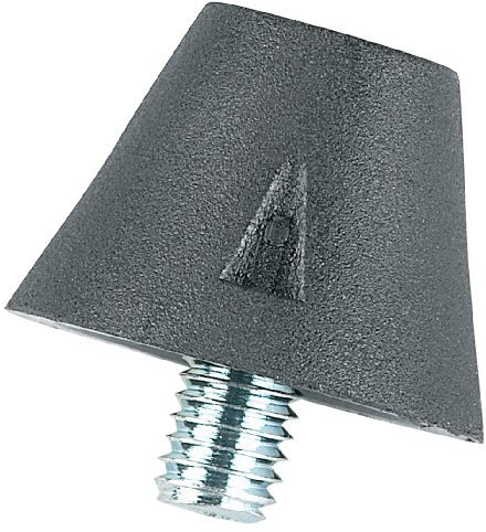 Markwort Tacos de fútbol de 1,27 cm con Punta de Polietileno (100 Piezas en Cada Bolsa), Color Negro