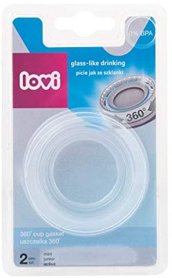 LOVI Becherdichtungen für 360° Becher, Passend für mini und junior 360° Becher, Aus sicherem Silikon, BPA-frei, 2 Stück