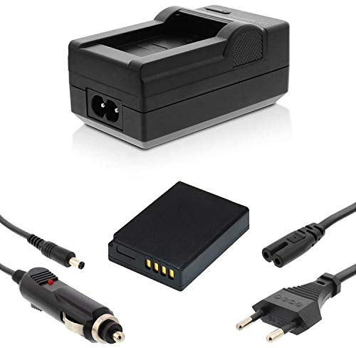 Akku + Ladegerät Kompatibel mit Panasonic Lumix DMC-TZ36, DMC-TZ31, DMC-TZ25, DMC-TZ22, DMC-TZ10, DMC-TZ8, DMC-TZ7, DMC-TZ6, DMC-ZX1, DMC-ZX3 - 850mAh Li-ion