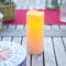 Lights4fun LED Kerze für Außen mit Timer 18cm