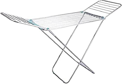 MSV 130085 - Stendibiancheria ad Ali, in Alluminio/Acciaio/plastica, 18 m, Colore Verde/Blu/Viola