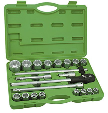 JBM 50582 Coffret de Douilles auto clé de 3/4 12 pans 22 pièces