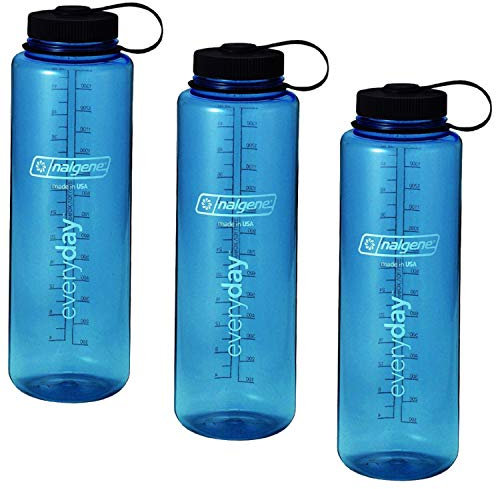 Nalgene Silo Tritan Weithalsflasche, 1,4 l, Blau, 3 Stück