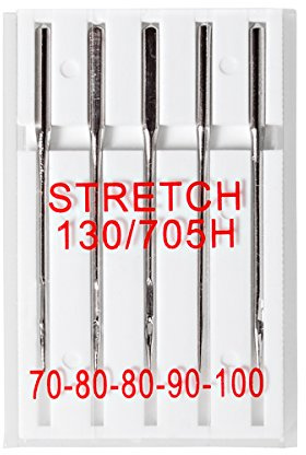 Faden & Nadel 20 Stretch Nähmaschinennadeln, 130R/705H, in versch. Stärken: 70-100