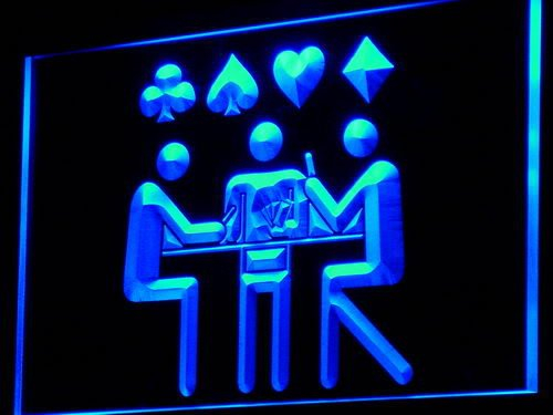 ADVPRO i785-b Skat Poker Game Lucky Beer Bar Neon Light Sign Barlicht Neonlicht Lichtwerbung