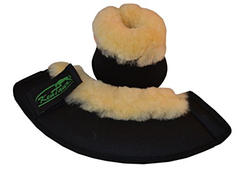 Neopren Hufglocken mit Lammfell KenTaur schwarz M