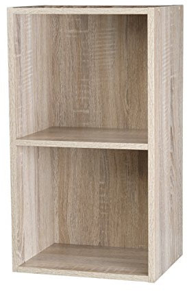 TOP Marques Collectibles Taylor & Brown® 1, 2, 3, 4 Tier Wooden Bookcase Shelving Display Storage Wood Shelf Shelves Unit (Antique Oak, 2 Tier)
