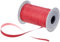 PRÄSENT Poly Glitter Ringelband rot, 100 m leicht kräuselndes Geschenkband, 10 mm Breite, Dekoband zum Basteln & Einpacken von Geschenken, für Festliche Anlässe