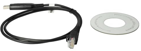 vhbw USB Programmierkabel kompatibel mit Motorola GM160 | GM300, GM2000, GM328, GM3188, EM400, EM200, GM1200, GM1100, GM140, GM1280 Funkgerät, schwarz